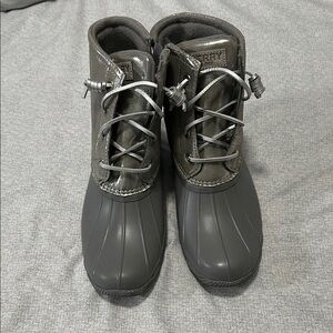 NEVER WORN. Sperry Charcoal Waterproof Boots